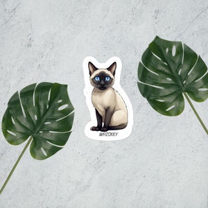 Whiskey the Siamese Cat- Bubble-free sticker