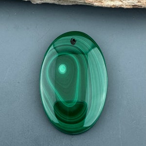 Malachite Oval Bead - for jewelry making or collection