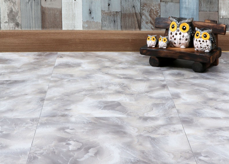 Peel and Stick Square Vinyl Tiles Stone Pattern Vinyl Flooring Etsy