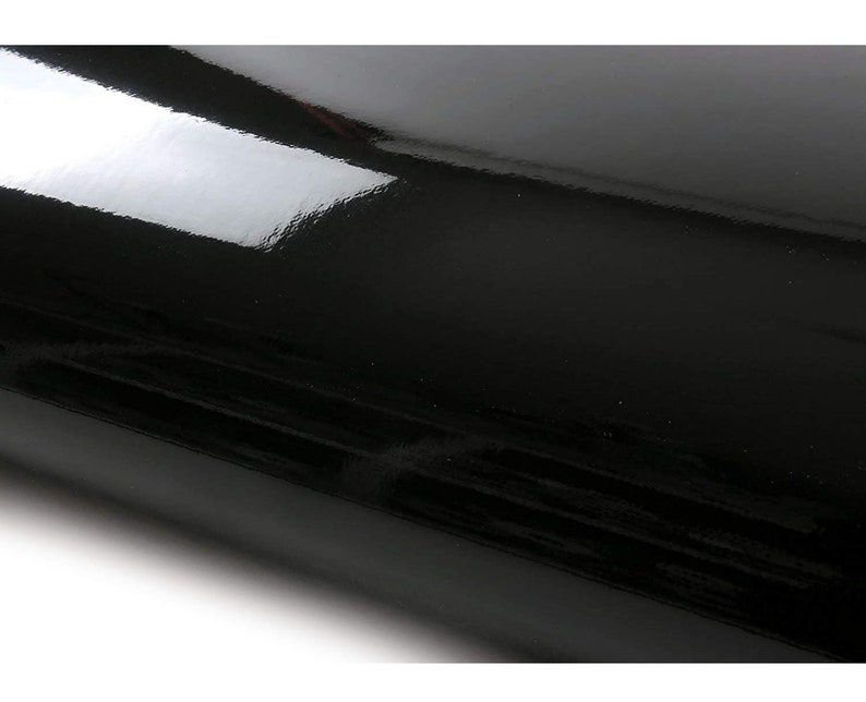 4801-3 2.00 ft X 6.56 ft ROSEROSA Peel and Stick PVC High Glossy Solid Instant Self-Adhesive Covering Countertop Backsplash Black GS418