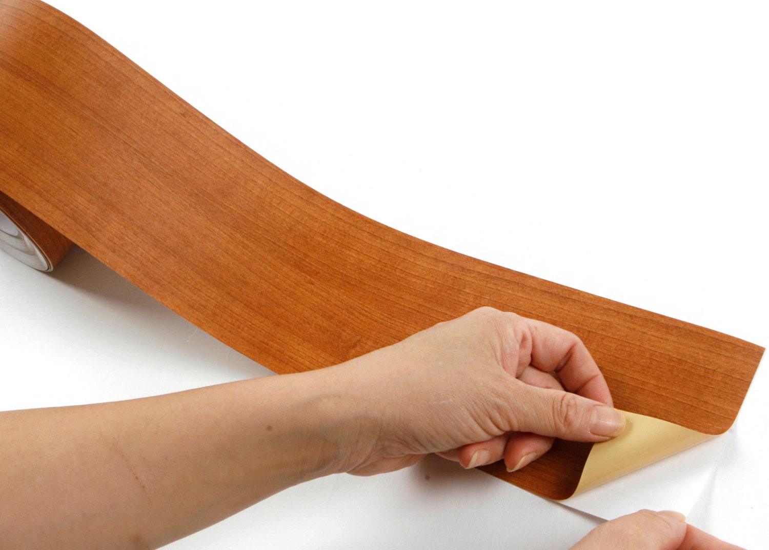 Peel & Stick Border Sticker Cherry Wood Pattern SelfAdhesive Etsy