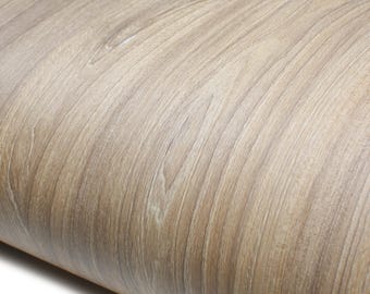 ROSEROSA Faux Oak Wood Architectural Film SPG528 - Peel and Stick Wood Grain Vinyl Wrap for Door Wrapping & Commercial Interior