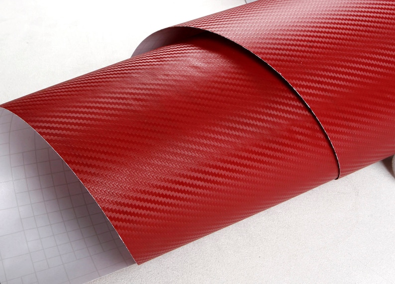 Dark Red : 50cm X 300cm Peel /& Stick Carbon Pattern Pre-Pasted Self-adhesive Wallpaper 1.64ft 9.84ft