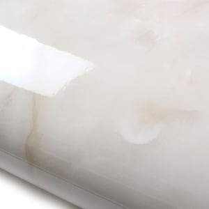 ROSEROSA Peel and Stick PVC Faux Marble Self-Adhesive Wallpaper Covering Counter Top Shelf Liner Marble Beige NI987 : 2.00 feet X 6.56 feet
