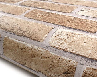 ROSEROSA Peel and Stick PVC Faux Brick Architectural Film Self-adhesive Wallpaper Door Wrap Counter Top Border Mirror Molding Trim GM726