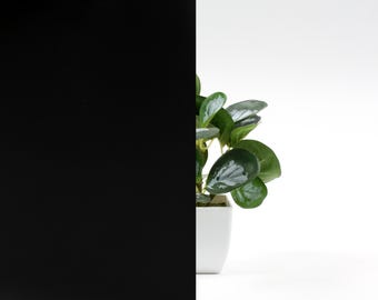 ROSEROSA Static Cling Black Window Privacy Film, UV Blocking Removable Window Stickers, Heat Control Window Coverings for Home & Office