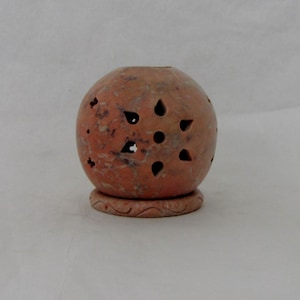 Handgeschnitzter Sonnen Speckstein Halter - Dekorativer Teelicht Kerzenhalter, Home Decor