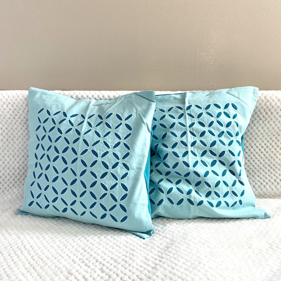 Hand Cut and Appliqued Throw Pillow Cases Hand Cut and Appliqued Throw Pillow Cases