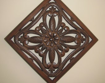 Hand Carved wooden mdf wall hanging,decor,panel art,12 x 12 inches.