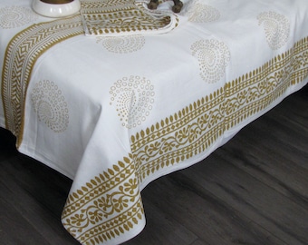 Lenzuolo piano matrimoniale/matrimoniale in cotone, copriletto, biancheria da letto, biancheria da letto, boho, boho.