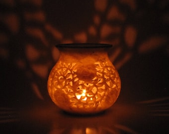 Hand-Carved Soapstone Bowl – Tea Candle Holder, Incense Bowl, Potpourri Holder, Decorative Home Decor Piece