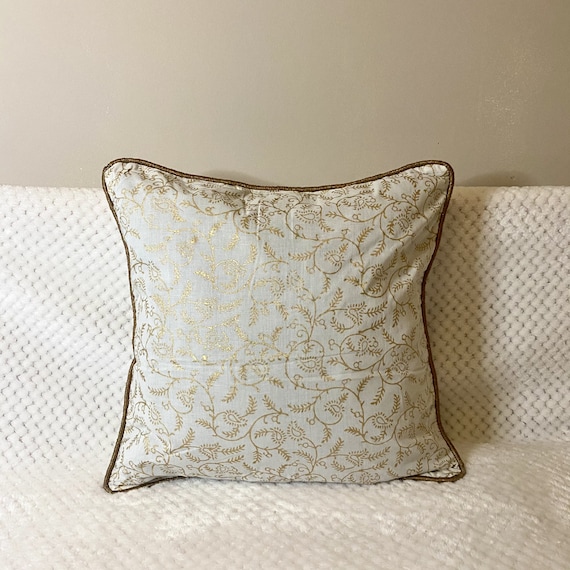 Cushion Cover,throw Pillow Case,cover,block Print,white,off White