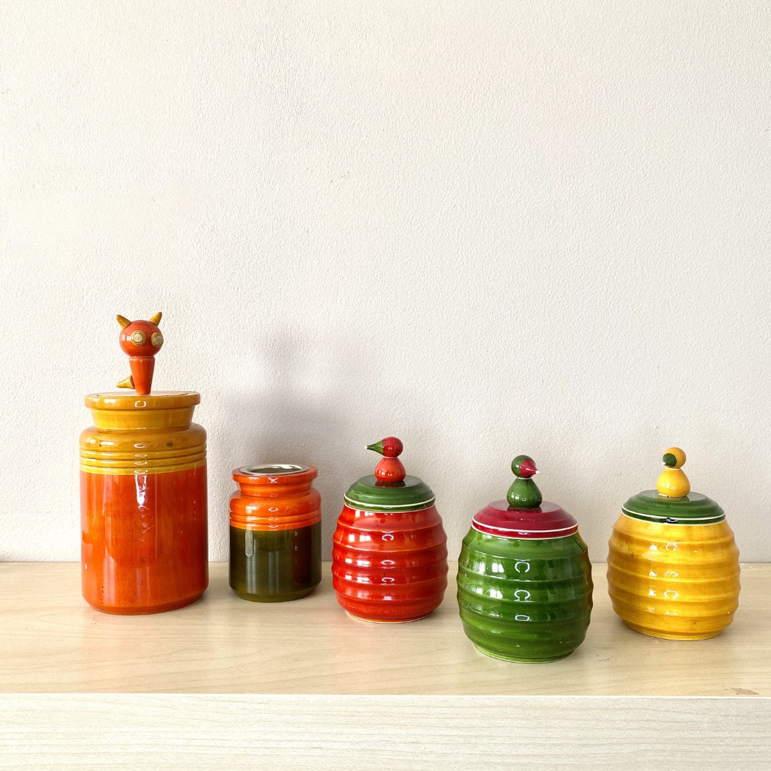 Colourful Kitchen Jars Storage Jars Kitchen Storage Kitchen Etsy