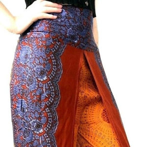 ORANGE & PURPLE yoga harem pants, palazzo trousers, Boho Hippy, Festival, wide leg Dance UK 8-14