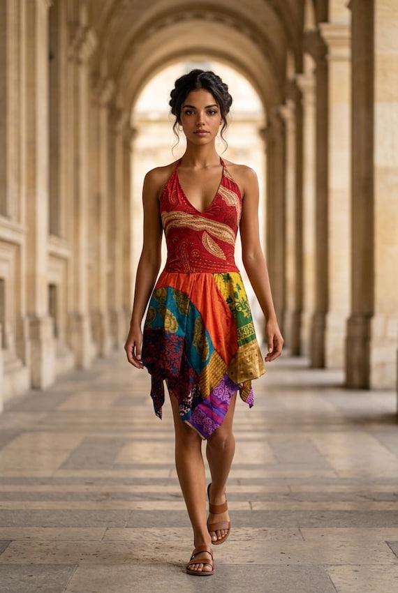 orange patchwork dress Patchwork Paradise Maxi Dress  Fabjetsetter Fashion Boutique