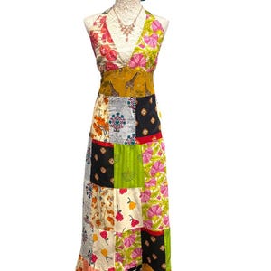 Stunning Long Maxi Dress, Boho pixie fairy festival hippy hippie party patchwork ONE SIZE