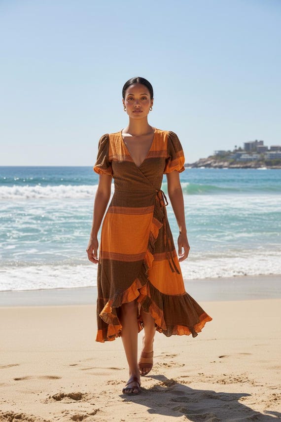 orange hippie dress Orange Mini Dresses for Women Boho & Floral Styles