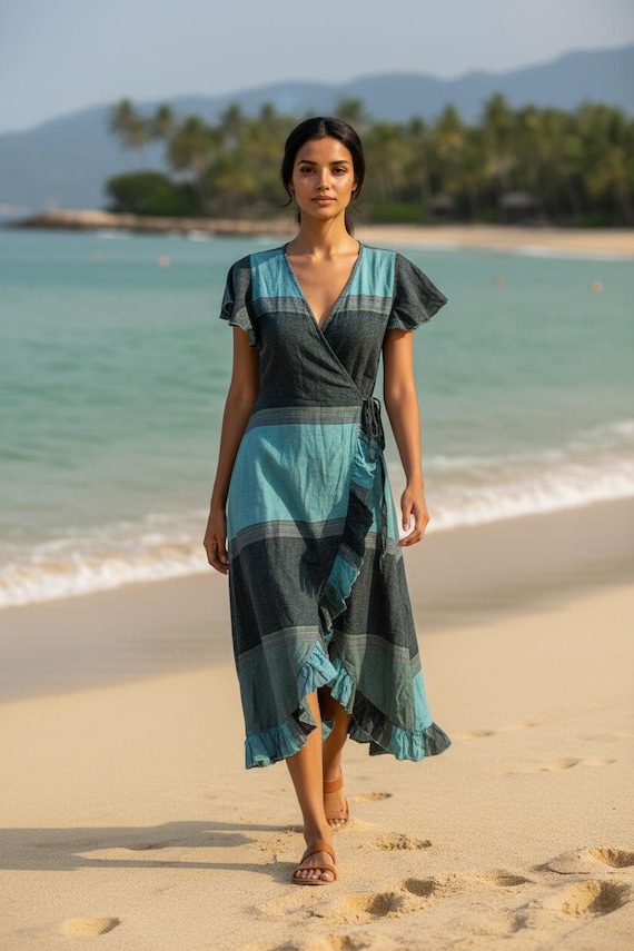festival wrap dress Forest Festival Women's Midi Wrap Dresses
