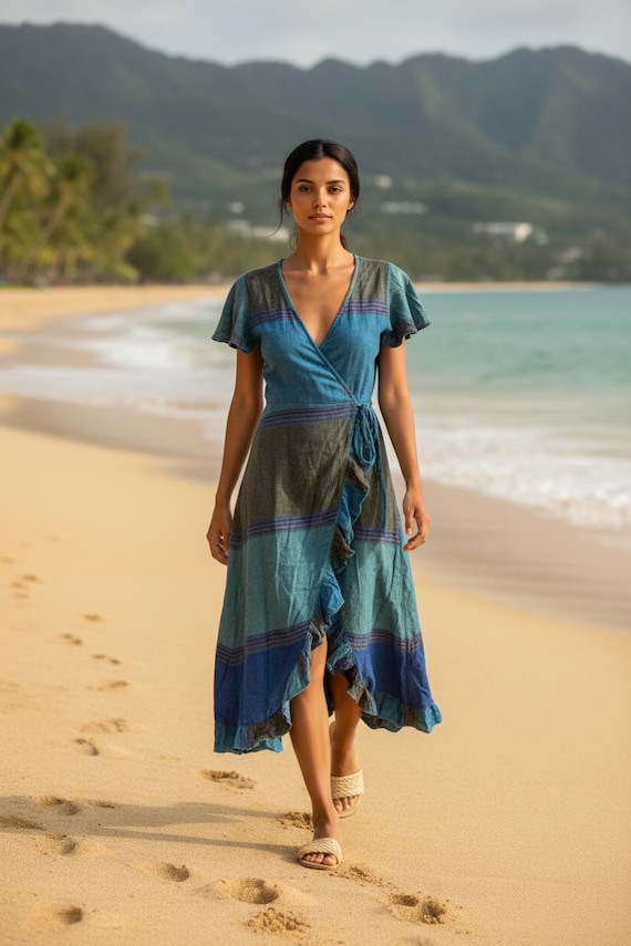beach wrap dress uk Buy Pour Moi Purple Viscose Midaxi Wrap Beach Dress from the Next UK online  shop