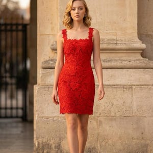 red party dress size 14 Knee Length Red Satin Prom Dresses Scoop Neck Women Party Dresses on Luulla