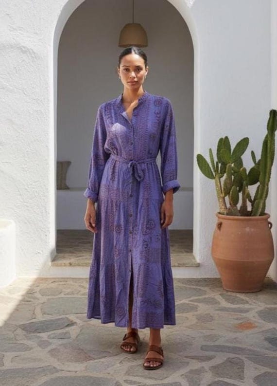 purple maxi dress uk Dark Purple Pleated Long Sleeve Maxi Dress shopaleena