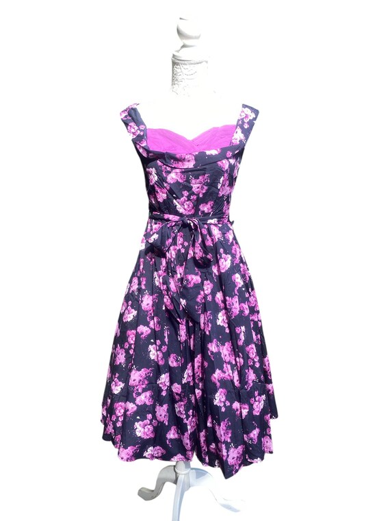 purple 50s style dress Vintage 1950s Dreamy Iridescent Lavender Purple Dress!