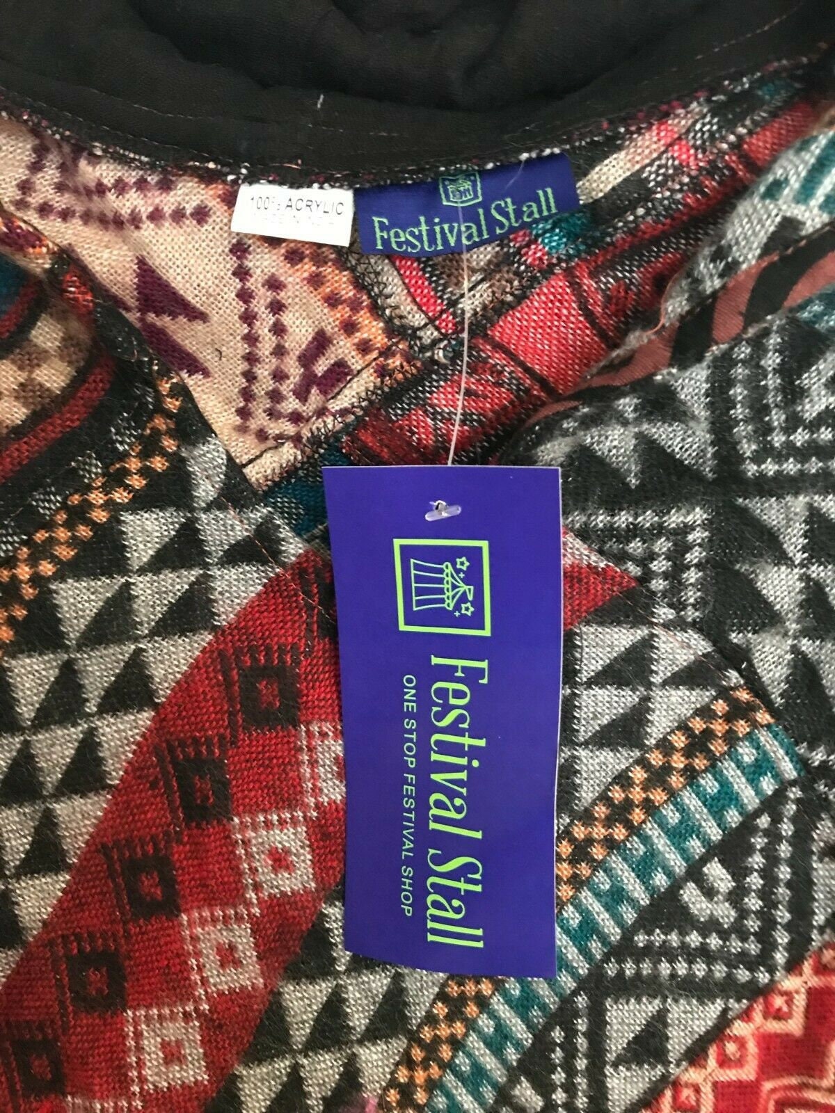 Unique Patchwork PONCHO Handmade Hippy, Boho, Festival Style Unique Patchwork PONCHO Handmade Hippy, Boho, Festival Style