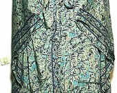 Boho hippie 100 silk kimono cover up wrap long gown robe dress duster coat gift