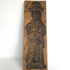 Springerle Wooden cookie mold. Wooden Dutch Folk Art Cookie Mold, Speculatius. #6ABG64K2