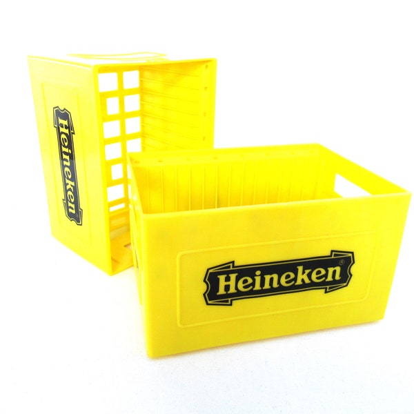 Vintage Heineken CD rack - Heineken beer crate - pair of two CD holders. #6AFG349KD