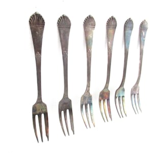 Set of 6 silver plated forks Gero - Vintage Cutlery. #83FGC8KE