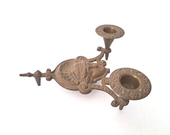 Antique Brass Candle Holder, Candlestick, Chamber stick.