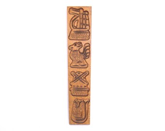 Vintage dutch wooden cookie mold, speculaas plank, springerle. #899G208K3