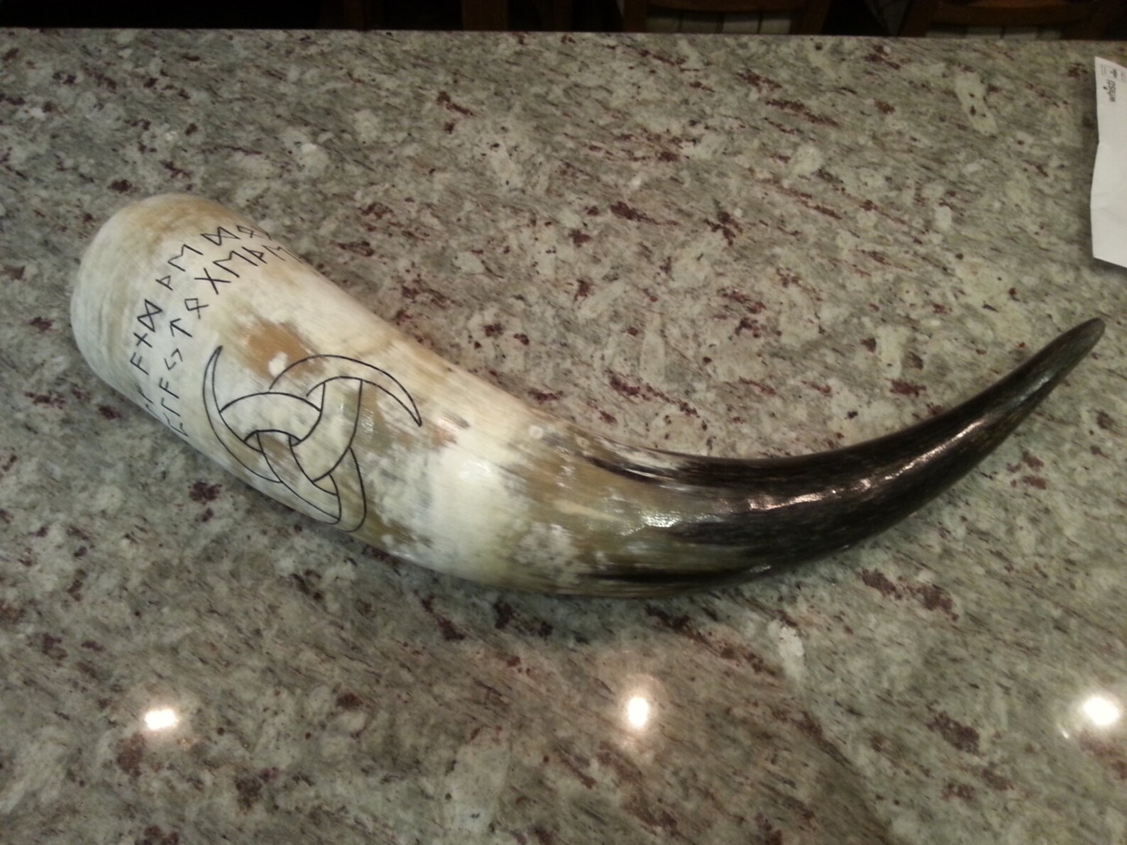 Bespoke Hand Carved Viking Drinking Horn Large Etsy