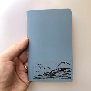 Linocut Landscape Sticker: Transparent Vinyl Art image 8