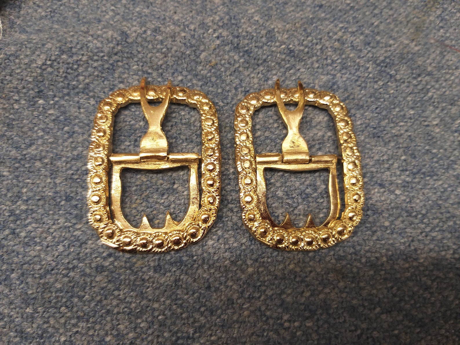 30mm Brass Shoe Buckles Pair Etsy