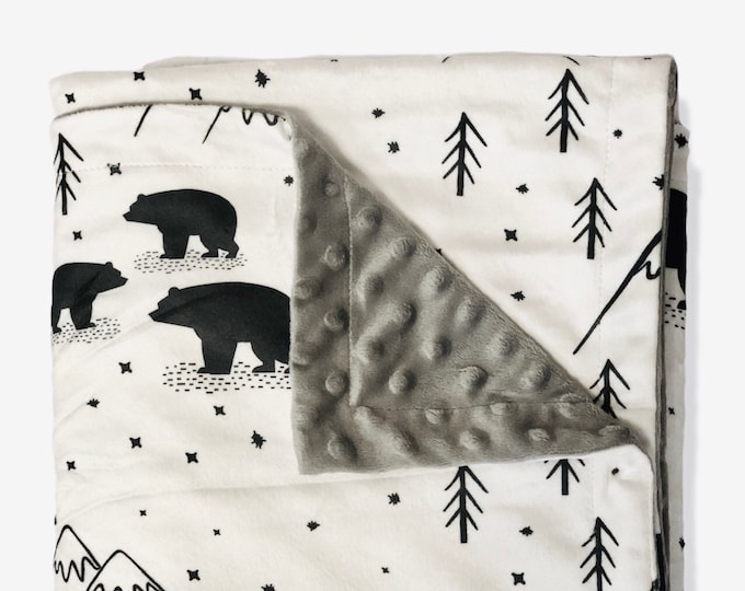 Featured listing image: Soft and Cozy Mountain Bear Fuzzy Baby Blanket Sherpa