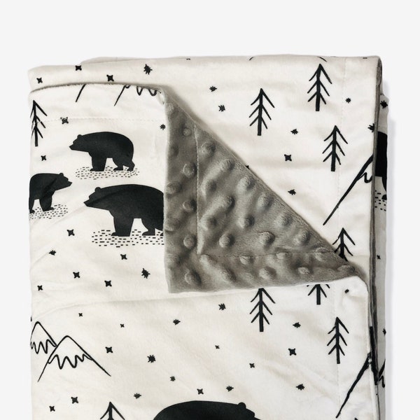 Black Bear Blanket Etsy