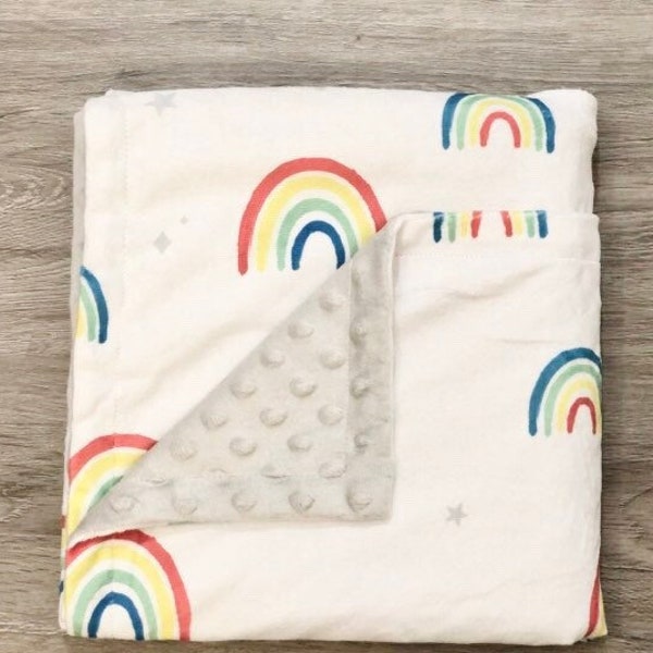 Neutral Rainbow Baby Blanket Etsy