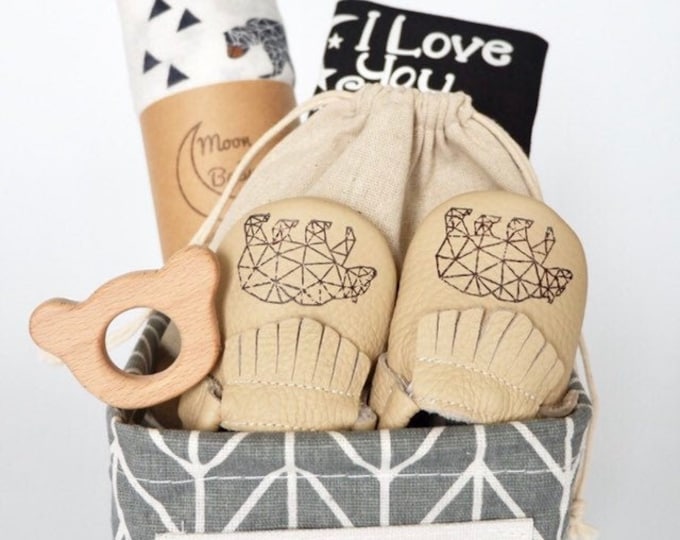 Featured listing image: Organic Baby Gift Basket - Grizzly Bear