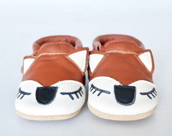 Fox - Organic Leather Baby Moccasins
