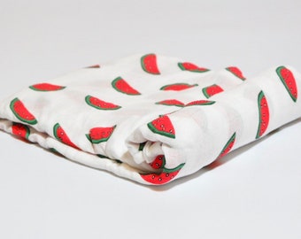 Organic Bamboo Watermelon Muslin Baby Swaddle Blanket