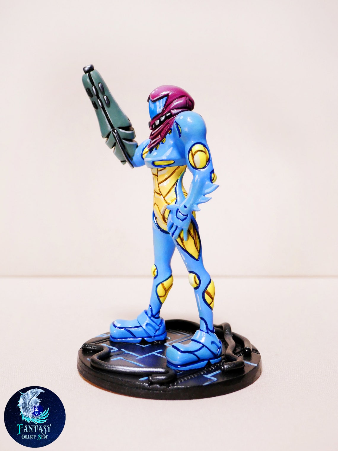 Samus Aran figurine from Metroid figure Handmade sculpture | Etsy