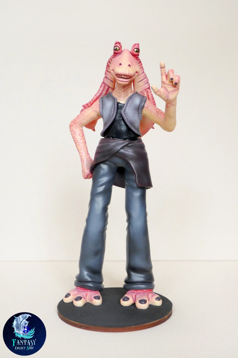Jar Jar Binks figurine Star Wars figure JarJar Binks figure Etsy