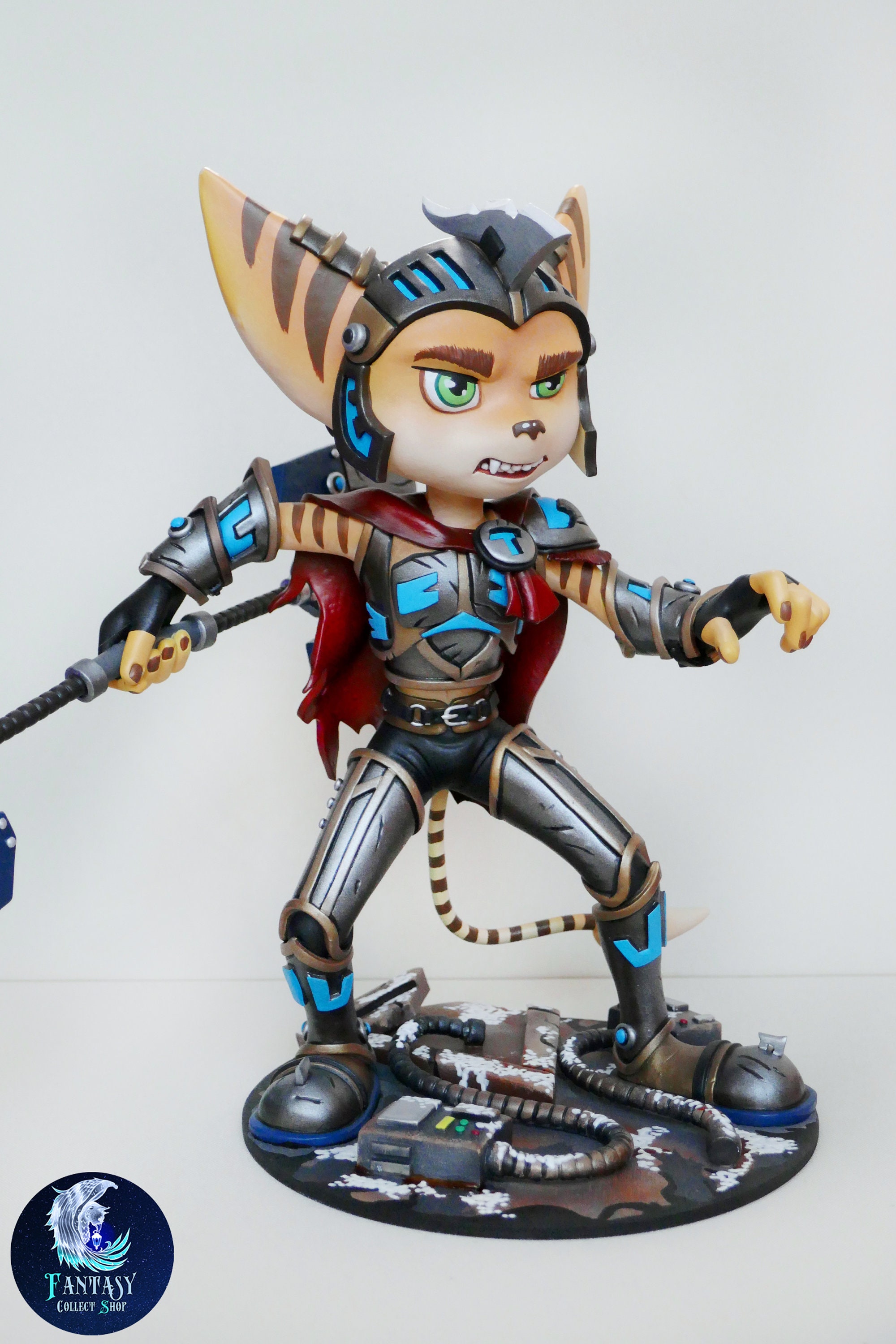 Ratchet warrior sculpture Ratchet and Clank figure videogame Etsy