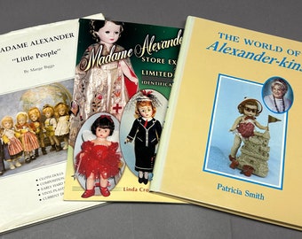 3 Madame Alexander Dolls Reference Books - World of Alexander-kins, Little People, Store Exclusives - Doll Collecting Guides