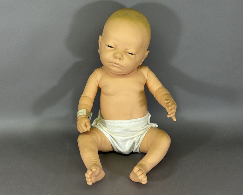 Berjusa Anatomically Correct Boy Doll  Newborn Baby  Vintage image 1