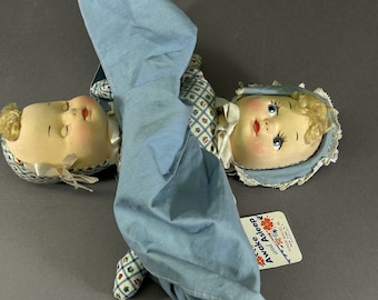 Georgene Novelties Topsy Turvy Asleep Awake Doll - Vintage Mask Face Cloth Doll