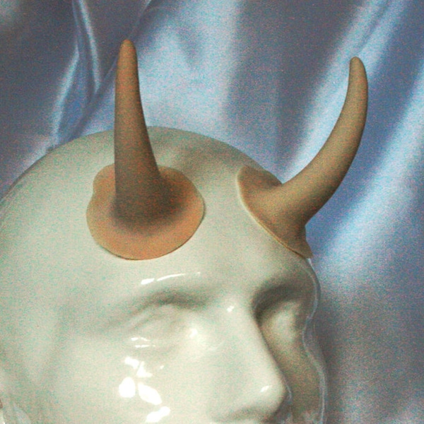 Horn #1 devil/ fawn/ creature -Deep & hollow latex prosthetic horns -Theater, Am dram, Performance art, Costume Cosplay, LARP, Halloween