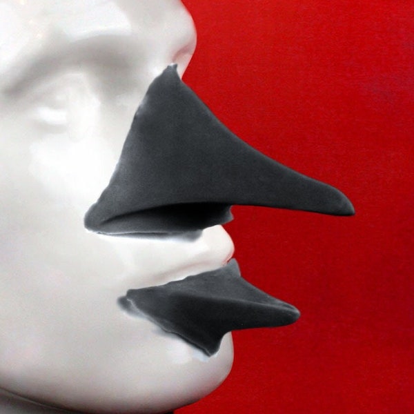 Beak -2 piece- style #2 Bird, Crow, Fowl, Raptor  -soft & supple latex- Christmas fancy dress,  Panto, Theater, Costume, prop, Cosplay, LARP